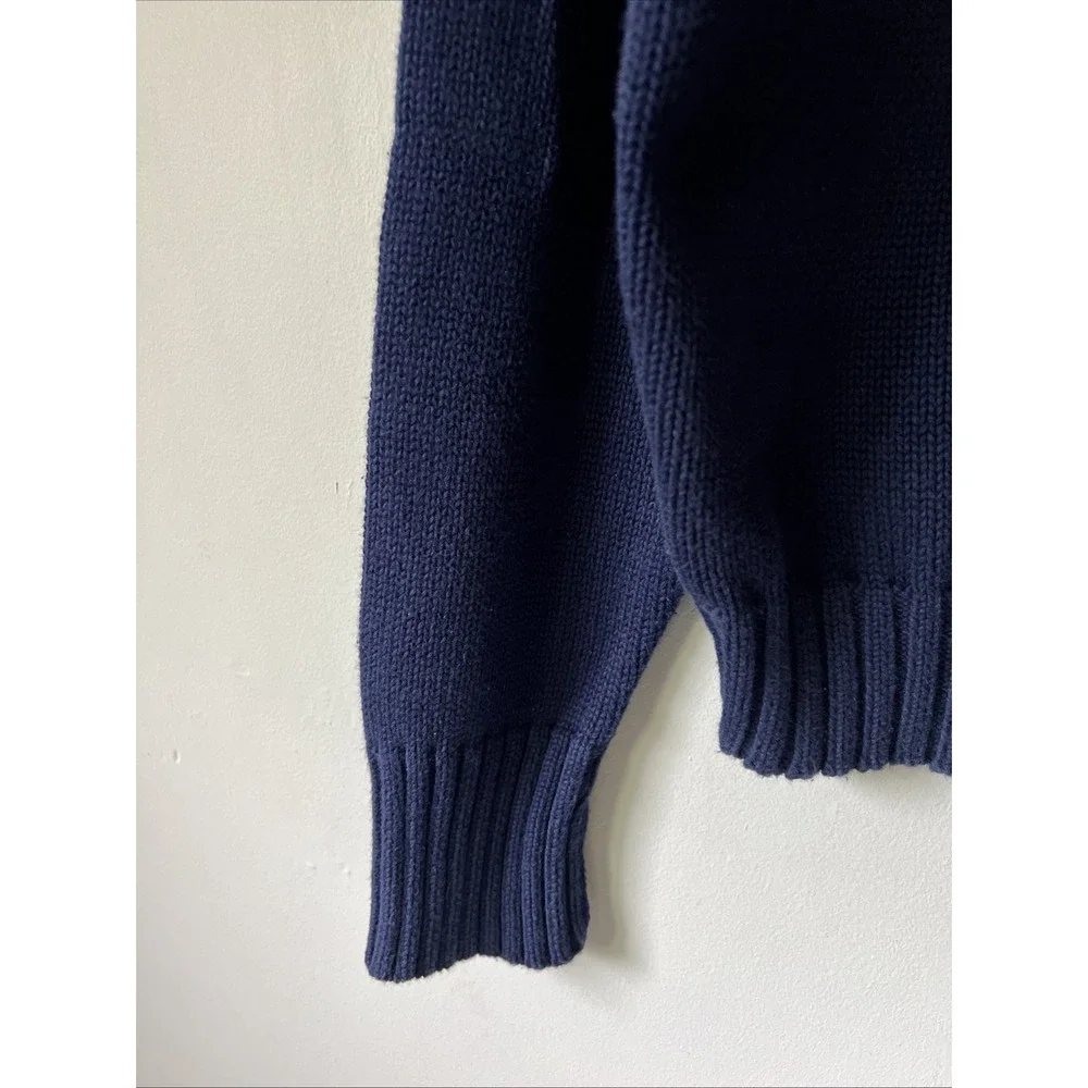 90's Vintage Polo Ralph Lauren Sweater Men's M Navy Blue Crewneck Cotton